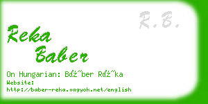 reka baber business card